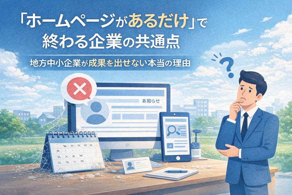 ホームページがあるだけで終わる企業の共通点